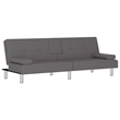 Bowery Hill Contemporary Sleeper Sofa Bed in Gray Finish Fabric