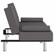 Bowery Hill Contemporary Sleeper Sofa Bed in Gray Finish Fabric