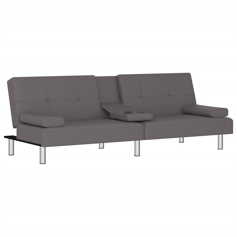 Bowery Hill Contemporary Sleeper Sofa Bed in Gray Finish Fabric