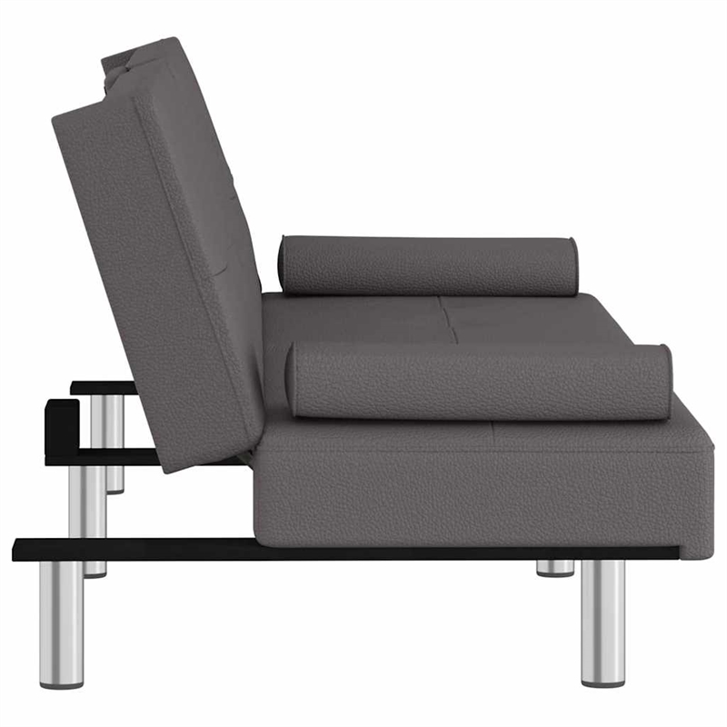 Bowery Hill Contemporary Sleeper Sofa Bed in Gray Finish Fabric