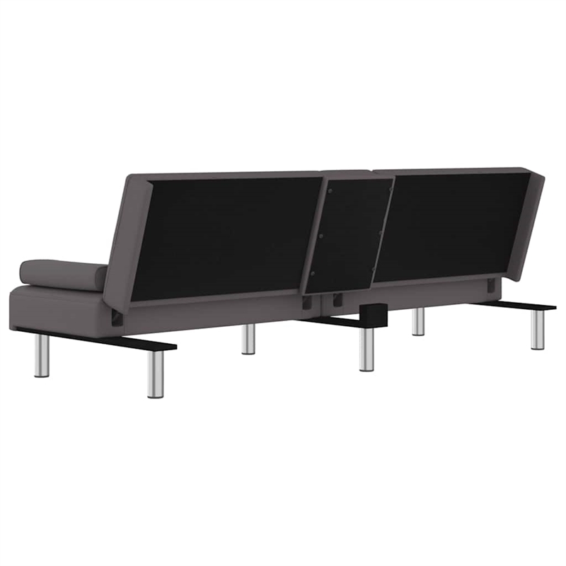 Bowery Hill Contemporary Sleeper Sofa Bed in Gray Finish Fabric