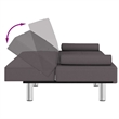 Bowery Hill Contemporary Sleeper Sofa Bed in Gray Finish Fabric