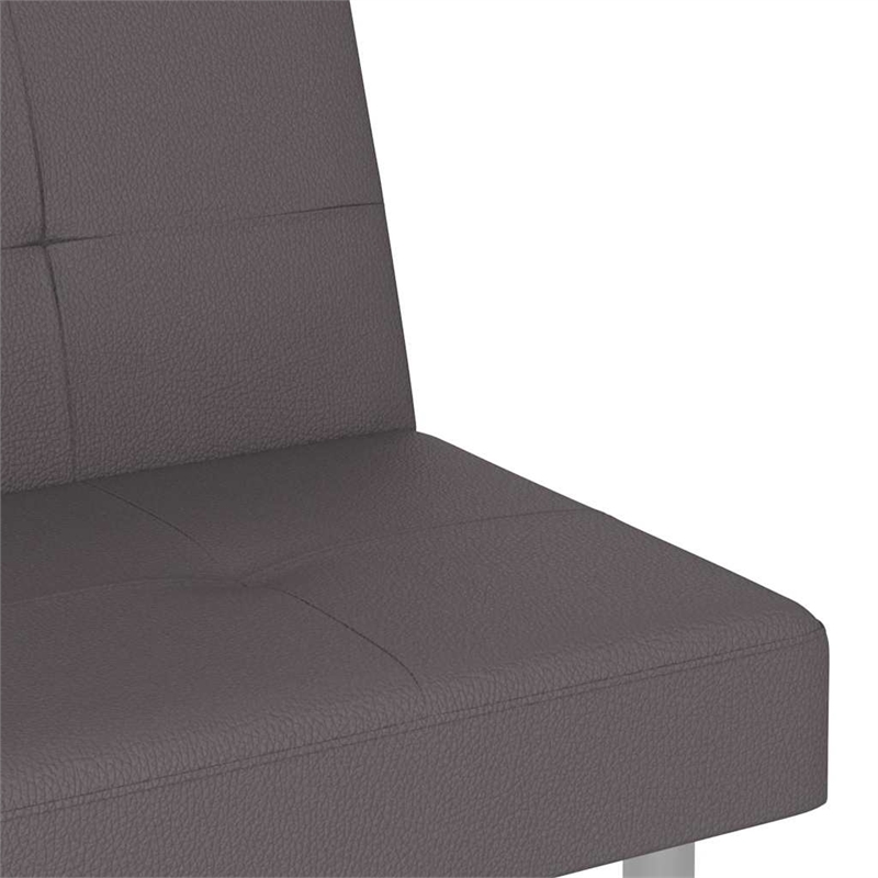 Bowery Hill Contemporary Sleeper Sofa Bed in Gray Finish Fabric