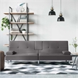Bowery Hill Contemporary Sleeper Sofa Bed in Gray Finish Fabric