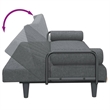 Bowery Hill Contemporary Standard Sofa Bed in Dark Grey Polyester