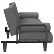 Bowery Hill Contemporary Standard Sofa Bed in Dark Grey Polyester
