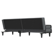 Bowery Hill Contemporary Standard Sofa Bed in Dark Grey Polyester