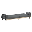 Bowery Hill Contemporary Standard Sofa Bed in Dark Grey Polyester