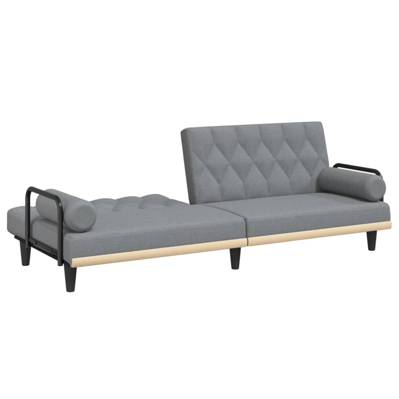 Bowery Hill Contemporary Standard Sofa Bed in Light Grey Fabric