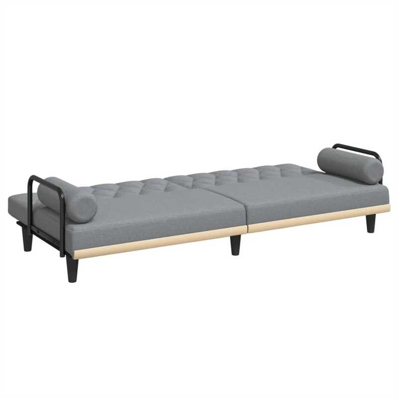Bowery Hill Contemporary Standard Sofa Bed in Light Grey Fabric