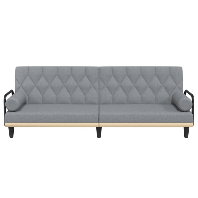 Bowery Hill Contemporary Standard Sofa Bed in Light Grey Fabric