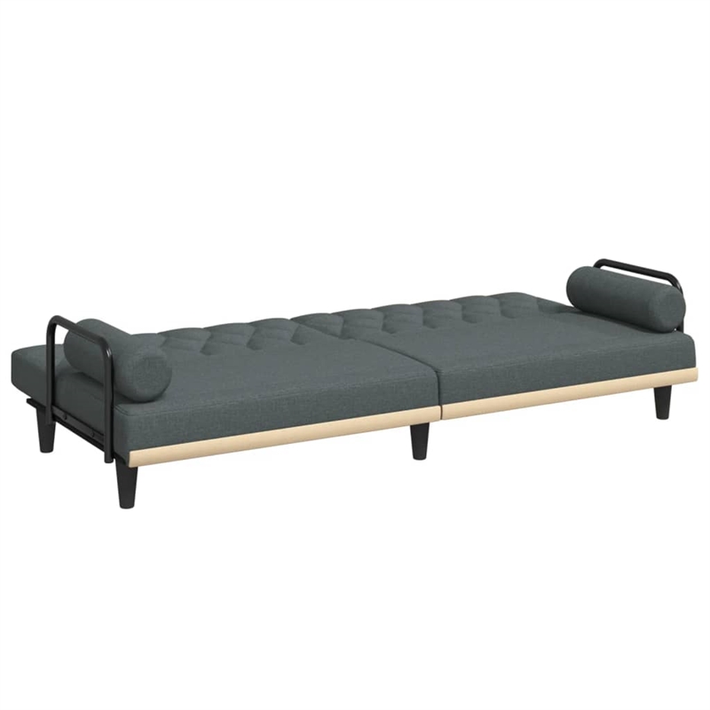 Bowery Hill Contemporary Polyester Large Sofa Bed in Dark Gray