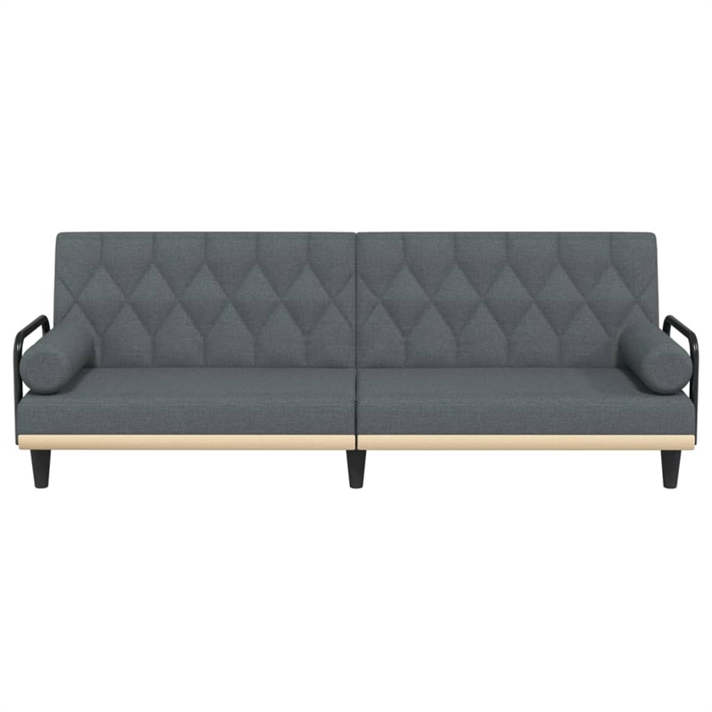 Bowery Hill Contemporary Polyester Large Sofa Bed in Dark Gray