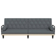 Bowery Hill Contemporary Polyester Large Sofa Bed in Dark Gray