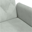 Bowery Hill Contemporary Large Sofa Bed in Light Grey Polyester Velvet