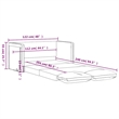 Bowery Hill Contemporary Compact Floor Sofa Bed in In Dark Grey Velvet