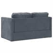 Bowery Hill Contemporary Compact Floor Sofa Bed in In Dark Grey Velvet