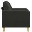 Bowery Hill Contemporary Single Sofa Chair in Black Finish Fabric