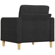 Bowery Hill Contemporary Single Sofa Chair in Black Finish Fabric