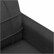 Bowery Hill Contemporary Single Sofa Chair in Black Finish Fabric