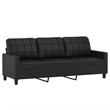 Bowery Hill Modern / Contemporary 3-Seater Sofa Black Fabric