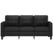 Bowery Hill Modern / Contemporary 3-Seater Sofa Black Fabric