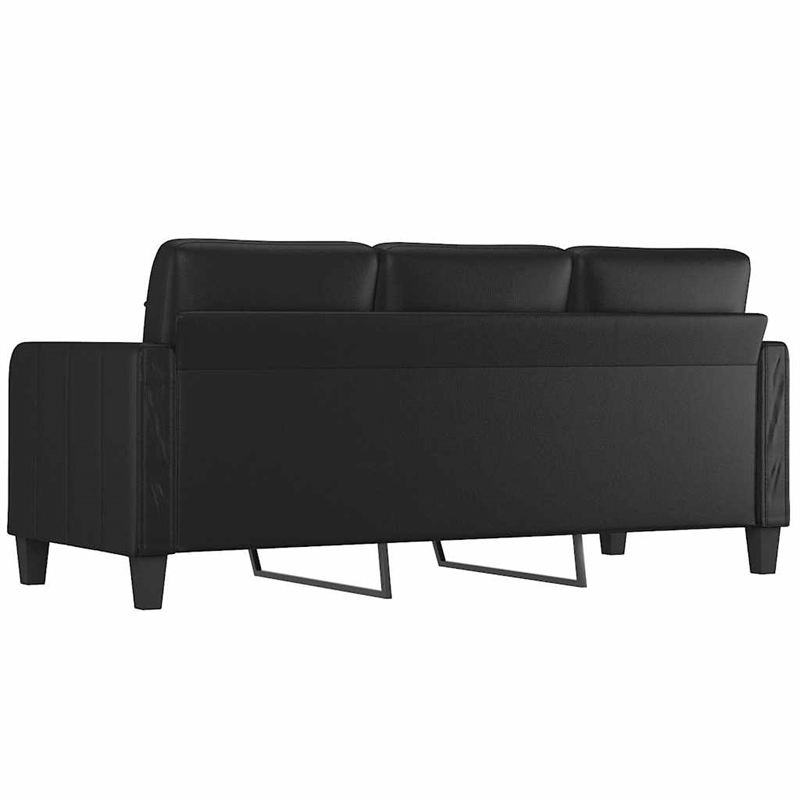 Bowery Hill Modern / Contemporary 3-Seater Sofa Black Fabric