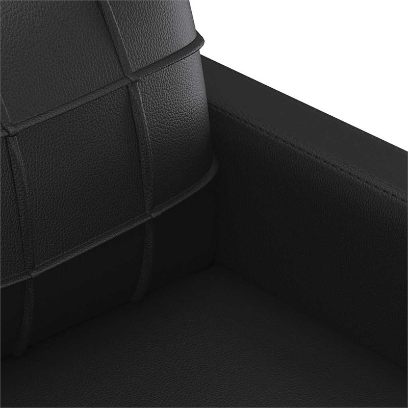 Bowery Hill Modern / Contemporary 3-Seater Sofa Black Fabric