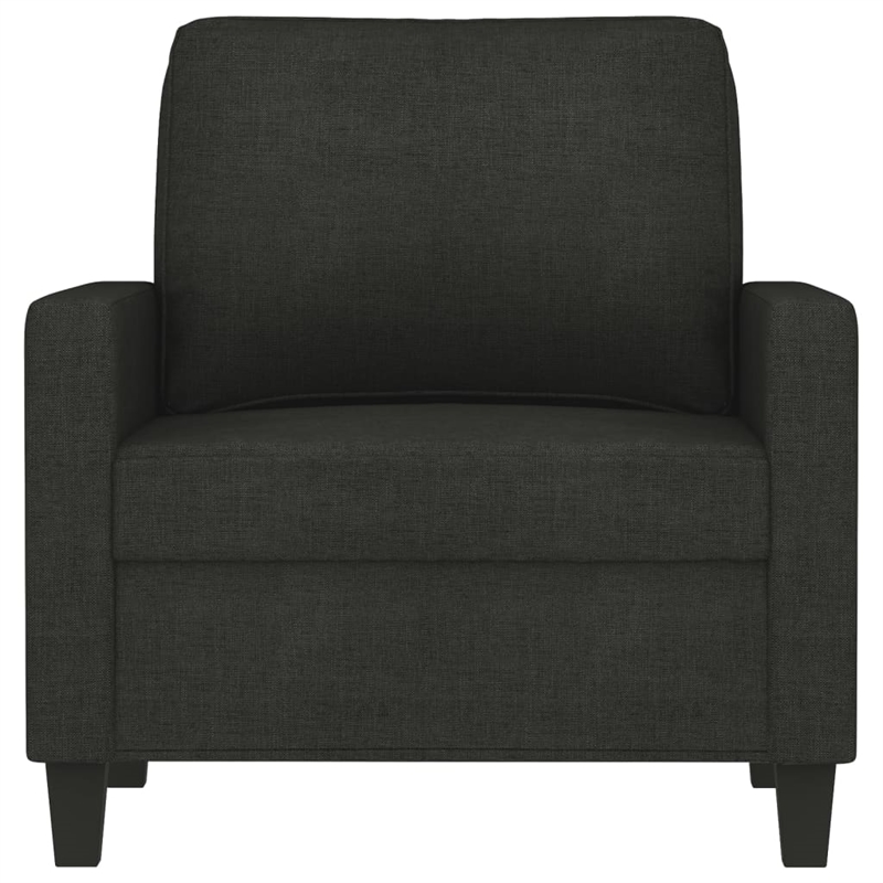 Bowery Hill Contemporary Single Sofa Chair in Black Finish Fabric