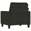 Bowery Hill Contemporary Single Sofa Chair in Black Finish Fabric