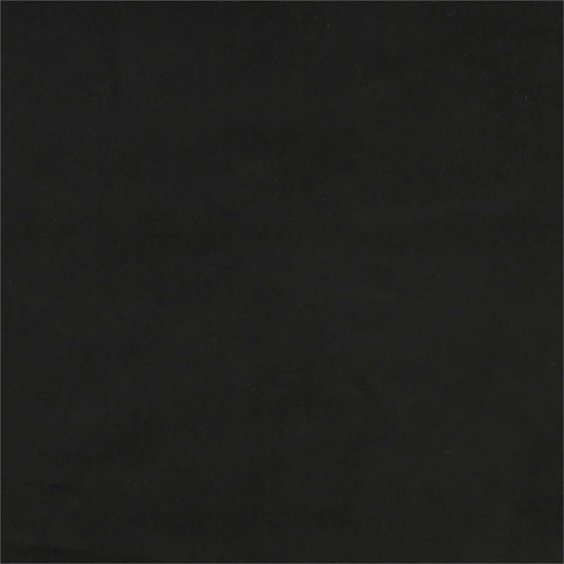 Bowery Hill Contemporary Metal 3-Seater Sofa in Black Polyester Velvet