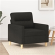 Bowery Hill Contemporary Single Sofa Chair in Black Finish Fabric