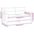 Bowery Hill Metal 2-Seater Sofa in Dark Grey Polyester Fabric