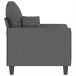 Bowery Hill Contemporary Single Sofa Chair in Dark Grey Fabric Single