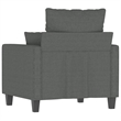 Bowery Hill Contemporary Single Sofa Chair in Dark Grey Fabric Single