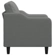Bowery Hill Contemporary Single Sofa Chair in Dark Grey Fabric