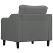 Bowery Hill Contemporary Single Sofa Chair in Dark Grey Fabric