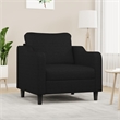 Bowery Hill Contemporary Single Sofa Chair in Black Finish Fabric