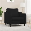 Bowery Hill Contemporary Single Sofa Chair in Black Finish Fabric