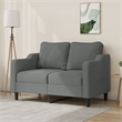 Bowery Hill Contemporary Polyester 2-Seater Sofa in Dark Gray