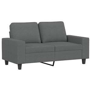 Bowery Hill Contemporary Polyester 2-Seater Sofa in Dark Gray