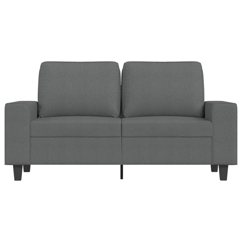 Bowery Hill Contemporary Polyester 2-Seater Sofa in Dark Gray