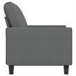 Bowery Hill Contemporary Polyester 2-Seater Sofa in Dark Gray