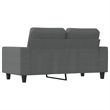 Bowery Hill Contemporary Polyester 2-Seater Sofa in Dark Gray