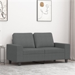 Bowery Hill Contemporary Polyester 2-Seater Sofa in Dark Gray