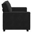 Bowery Hill Contemporary Velvet 2-Seater Sofa in Black Finish