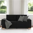 Bowery Hill Contemporary Polyester 2-Seater Loveseat Sofa in Black