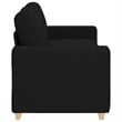 Bowery Hill Contemporary Polyester 2-Seater Loveseat Sofa in Black