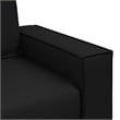 Bowery Hill Contemporary Artificial Leather Single Sofa Chair in Black