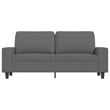 Bowery Hill Contemporary Metal 2-Seater Sofa in Dark Gray Polyester